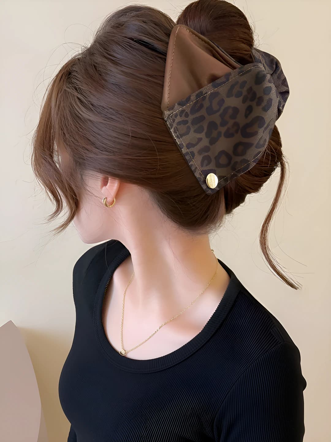 3# Leopard two-tone clip ~13 cm