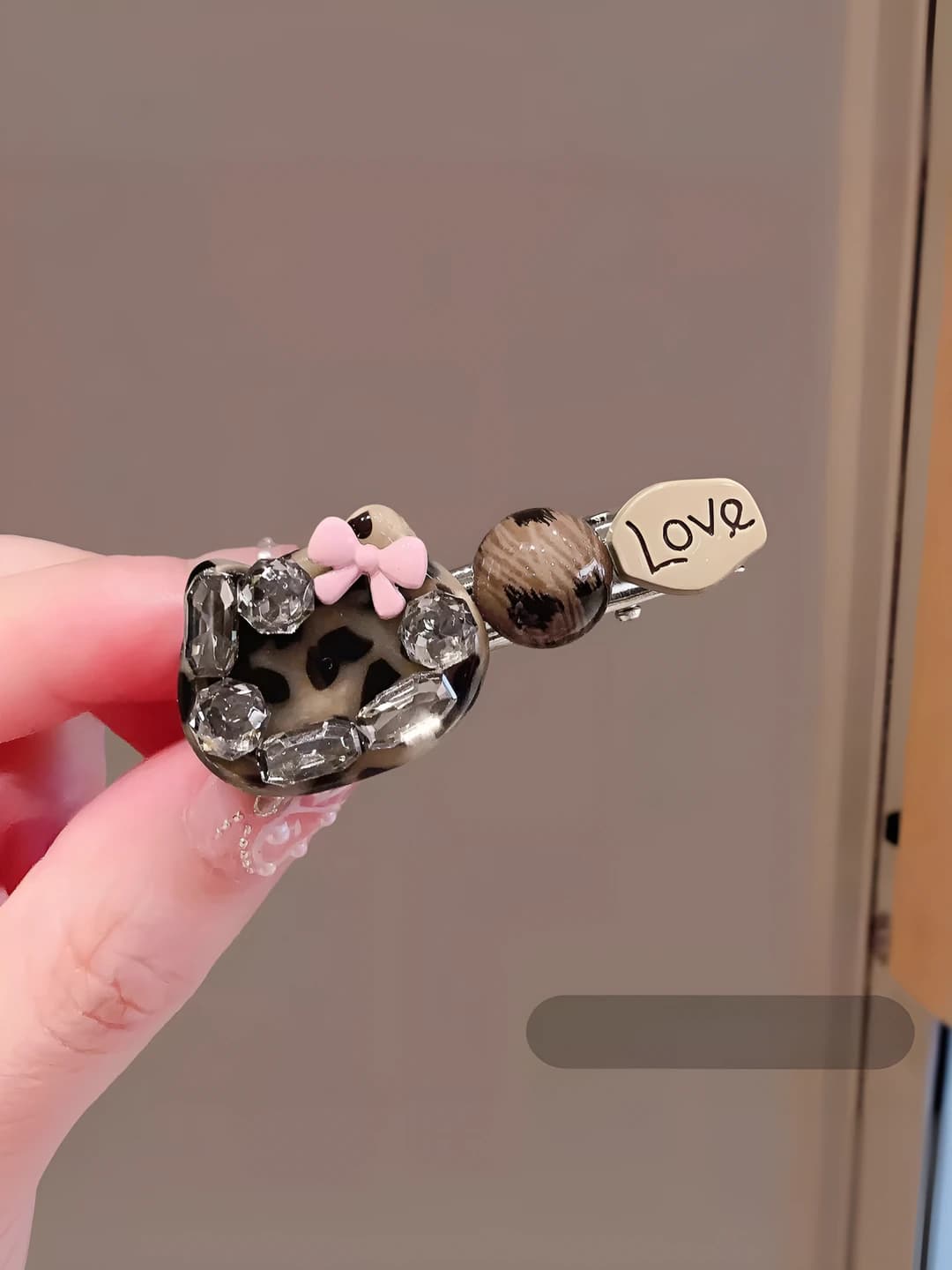 Леопардовый кот с бриллиантами ~6cm