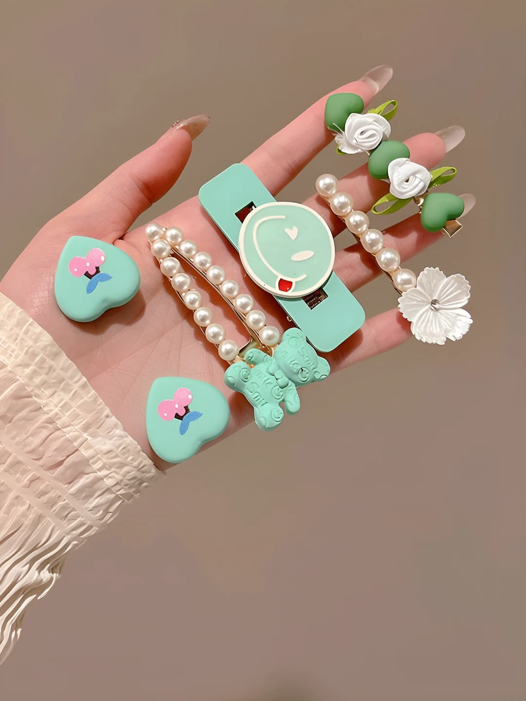 Green smile, 5 pcs