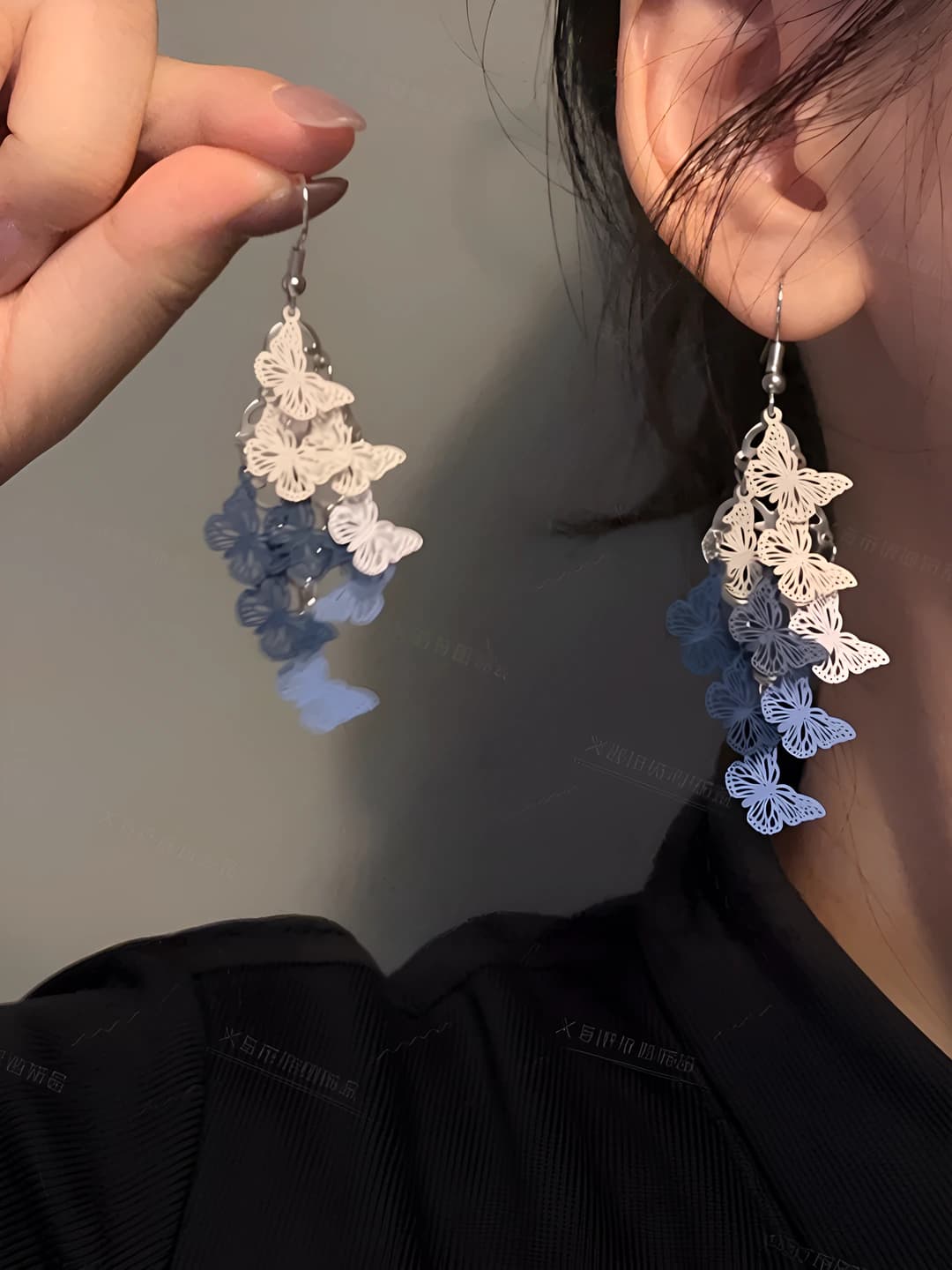 5# Silver post - White - Blue