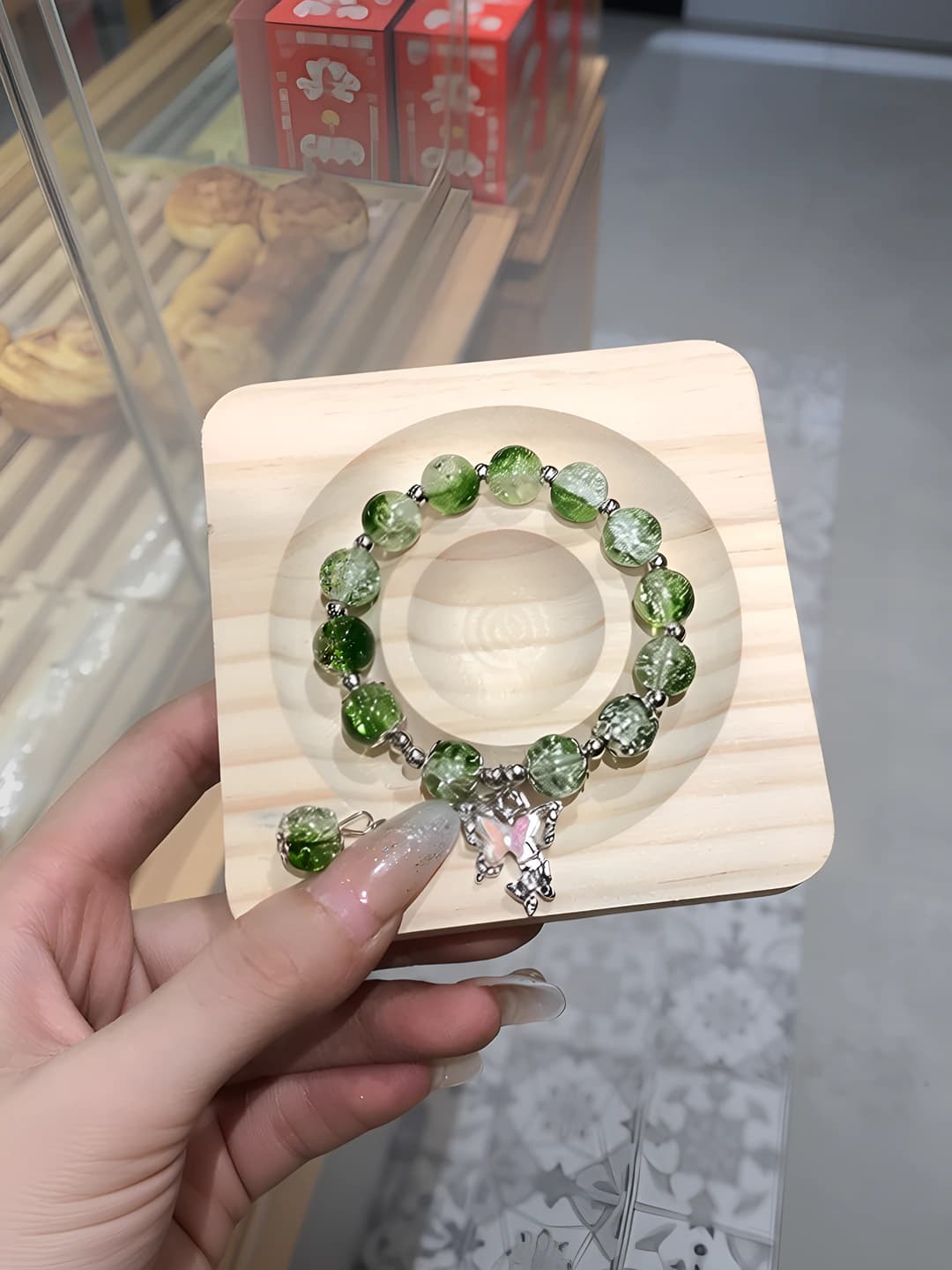 Green butterfly bracelet