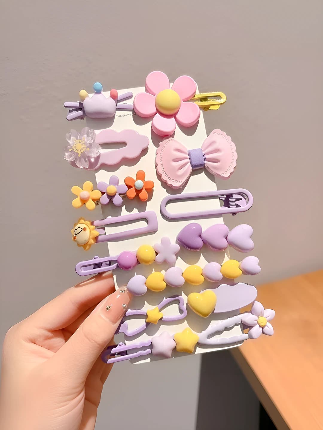 9# Purple bow kids, 14 pcs, soft