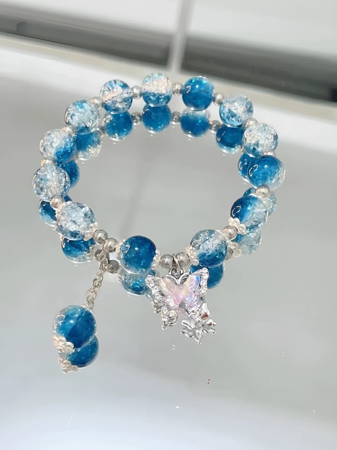 Blue butterfly bracelet
