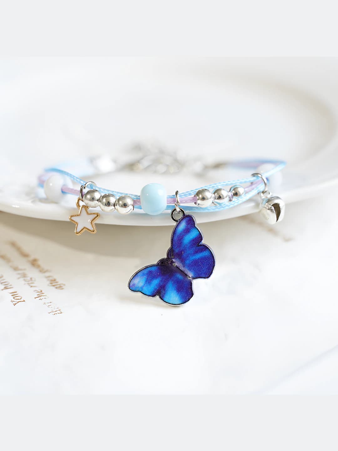 Blue butterfly cord