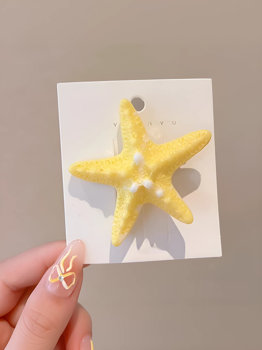 3# Starfish, yellow, 5.5 cm