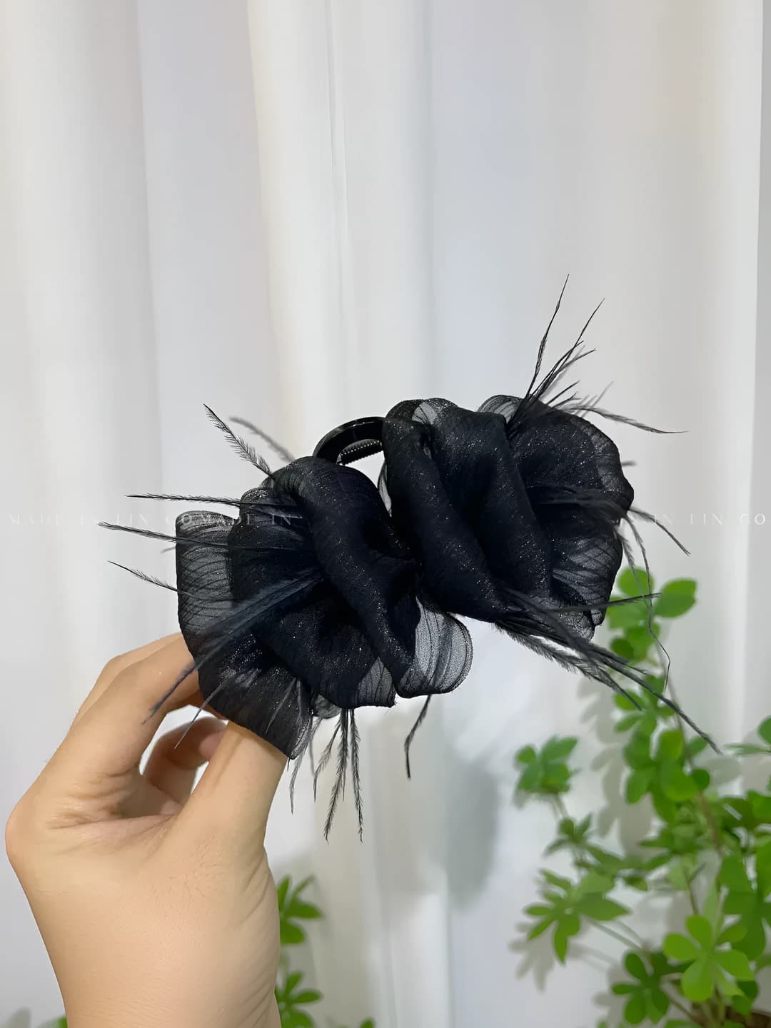 11cm Black bubble fabric