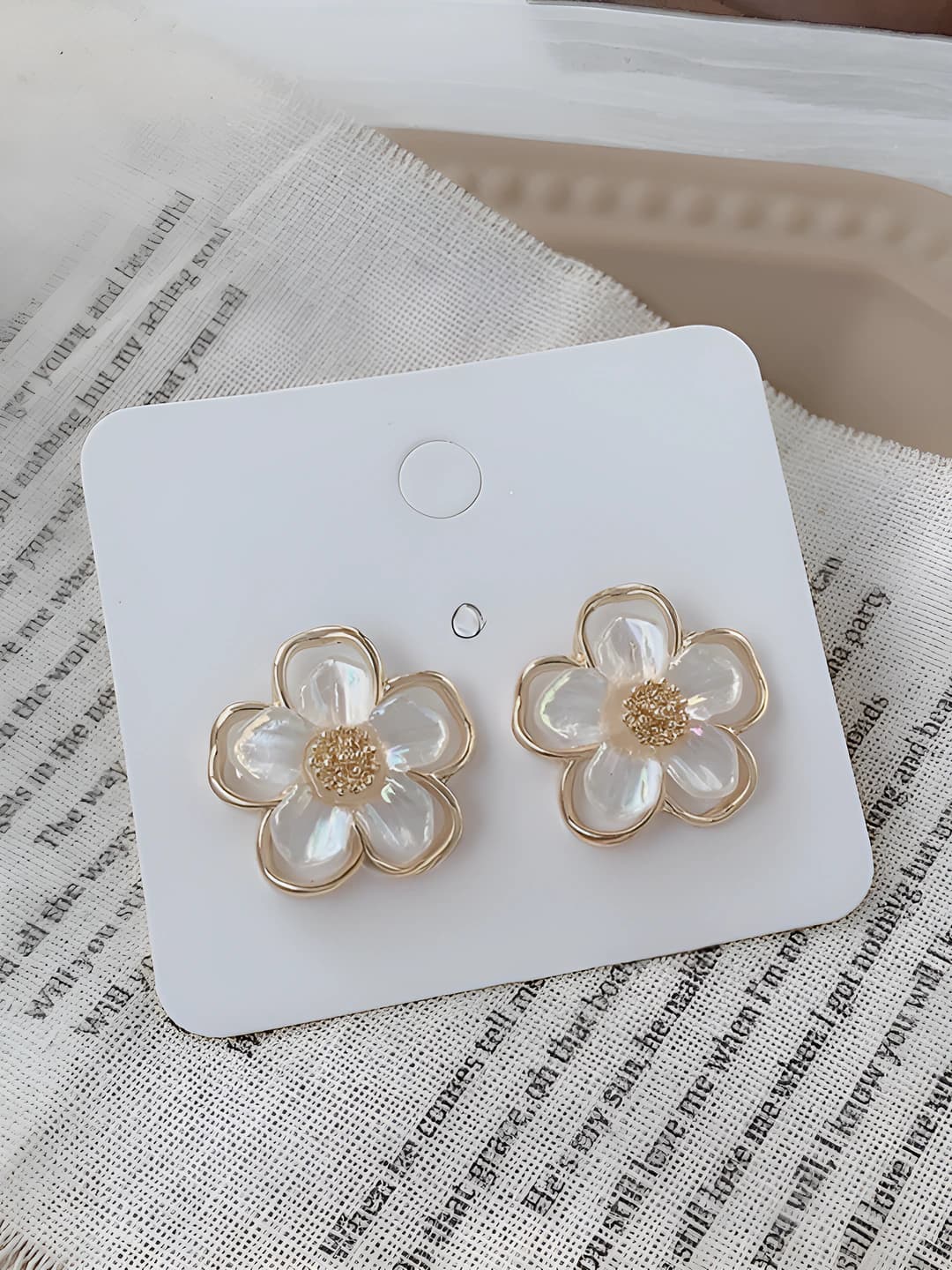 Crystal flower clip