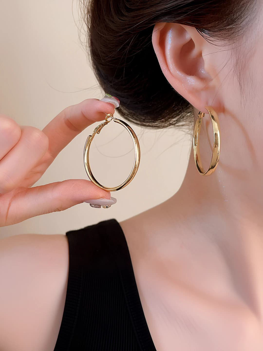 Gold hoop earrings