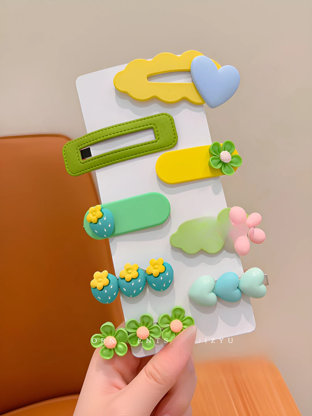 3# Yellow-green kids, 8 pcs, soft, 7 cm