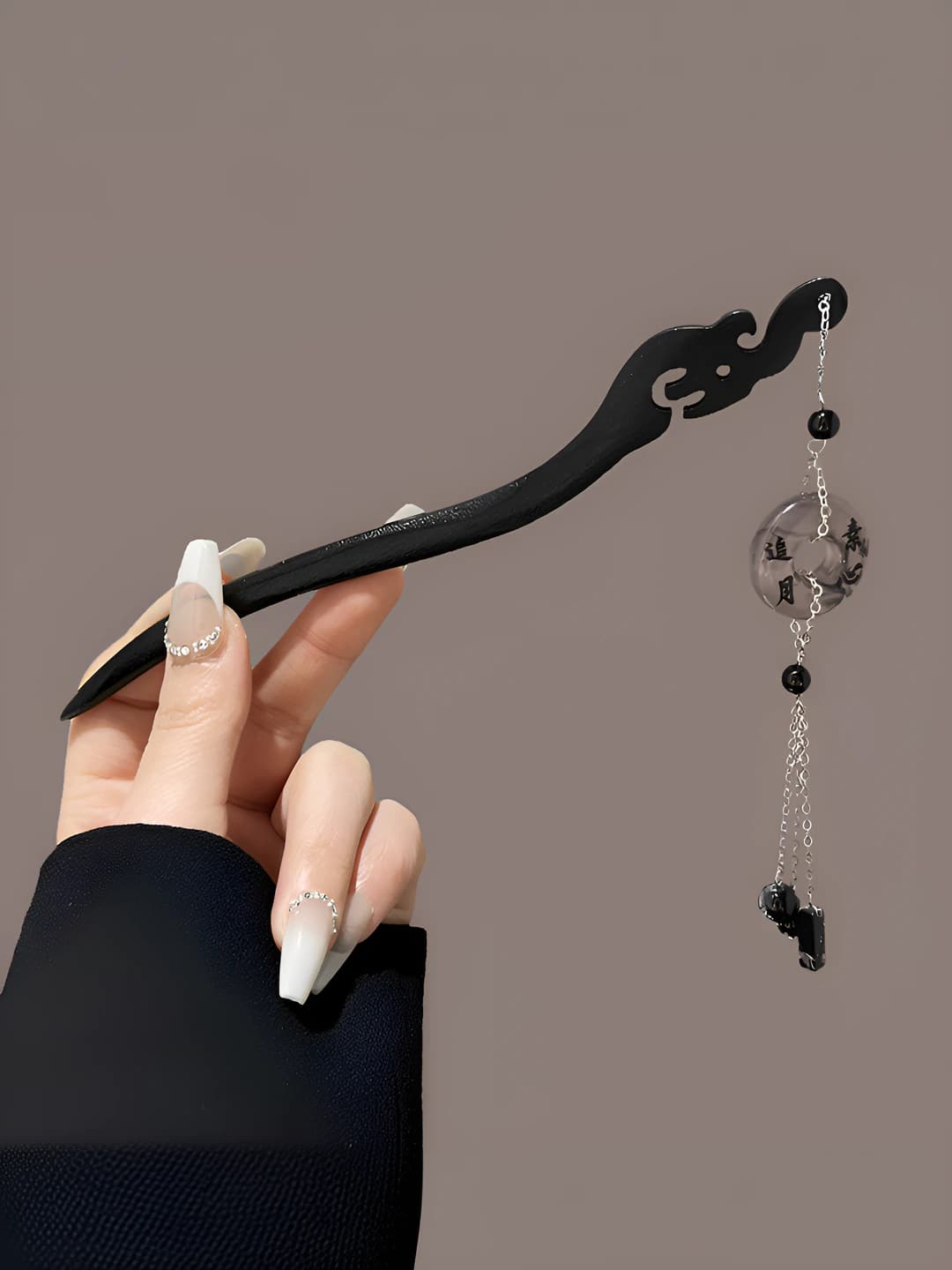 42# Suxin zuiyue calligraphy safety ring hairpin