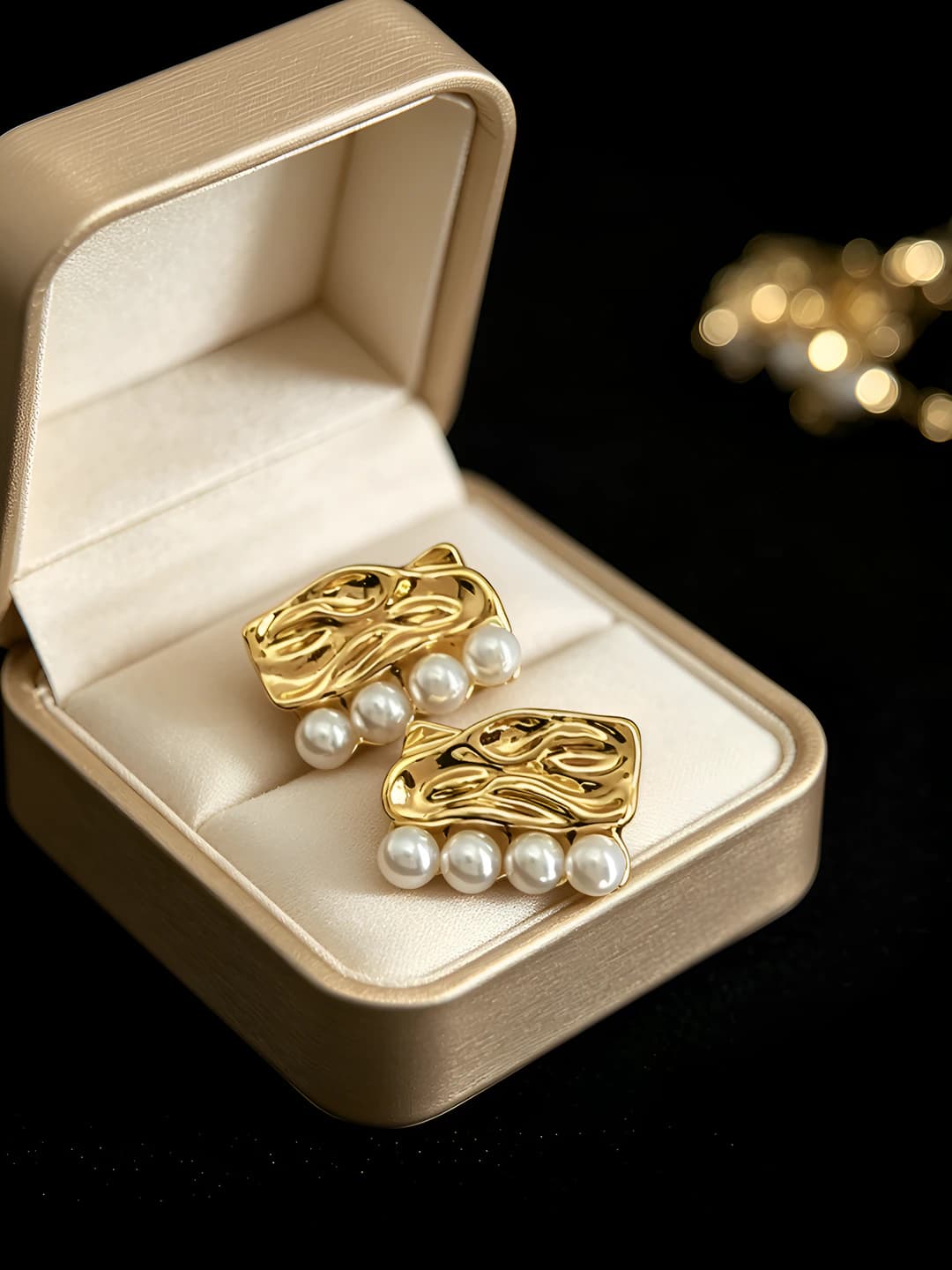 925 silver pearl rectangle