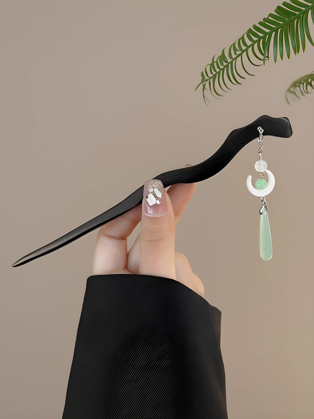 57# Black moon pendant