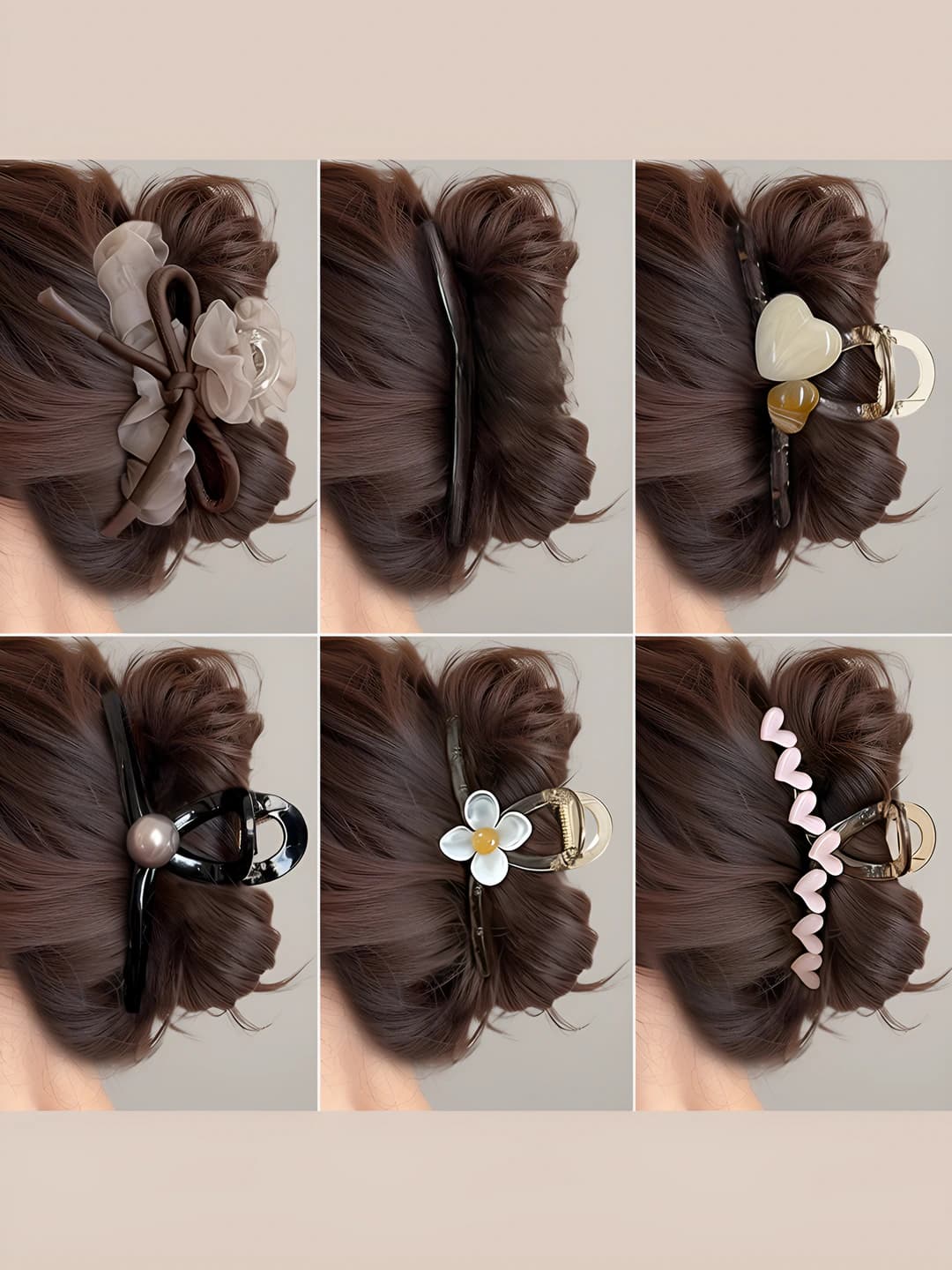 Women's hair clips and combs: large acrylic shark clip, geometric design element, Korean style