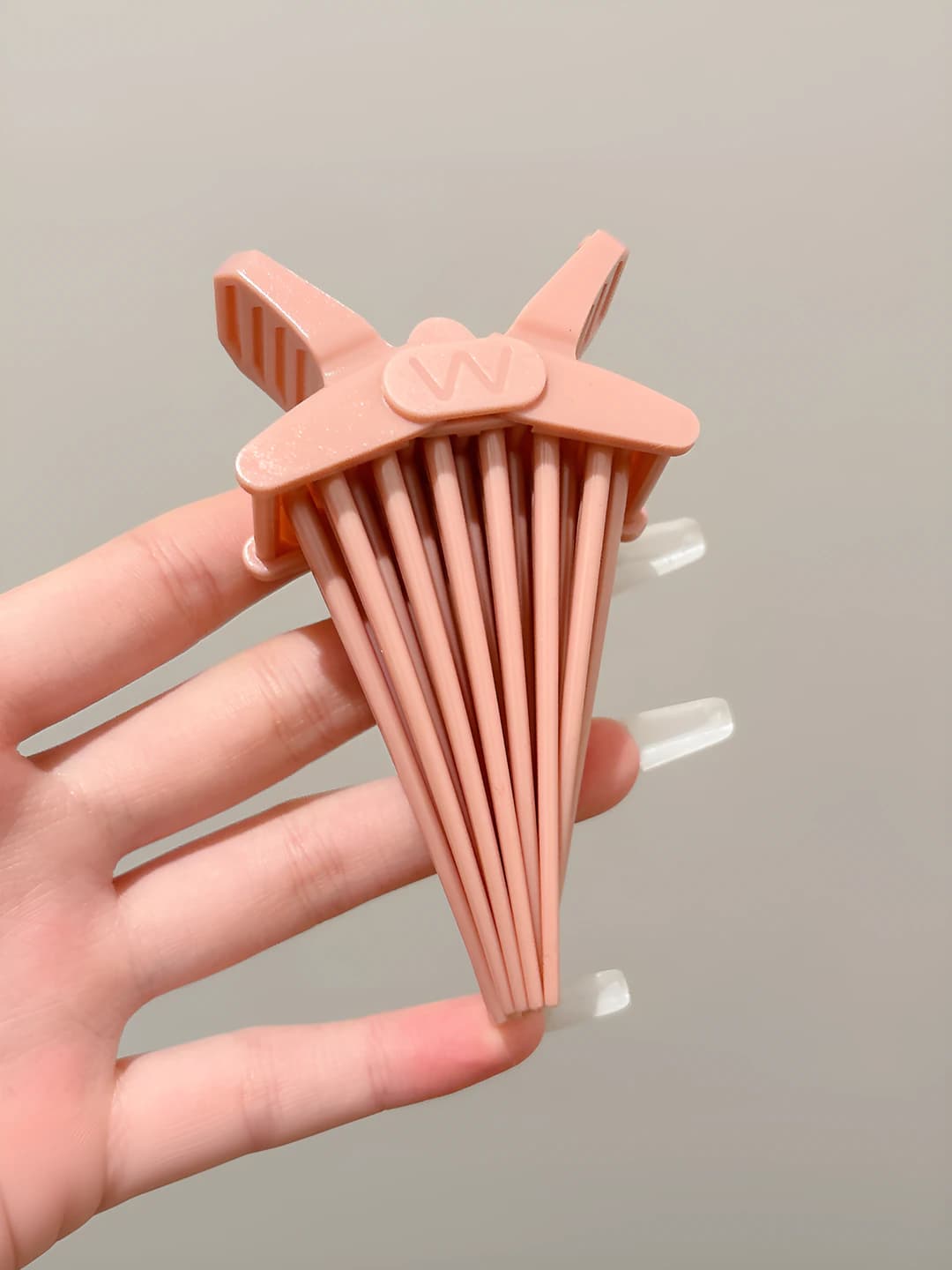 1# Пушистый зажим большой розовый ~5.5cm10.5cm