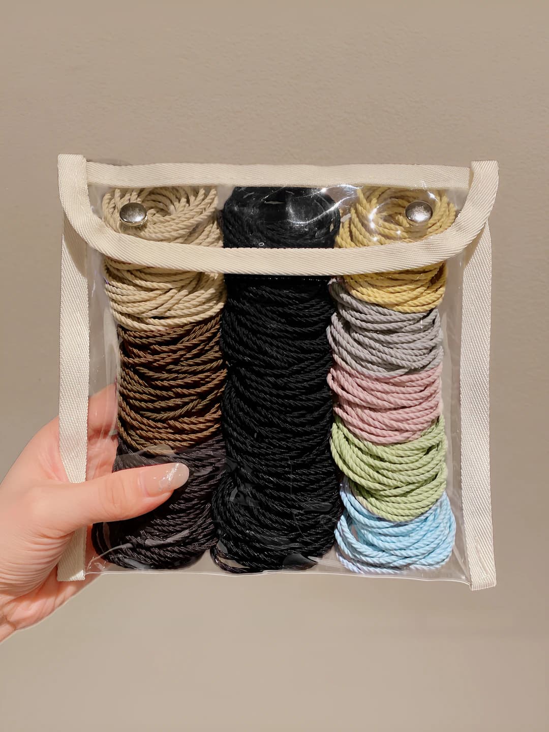 Women's braided hair ties in retro and Korean style, high stretch, round shape, geometric design element, fresh and sweet style