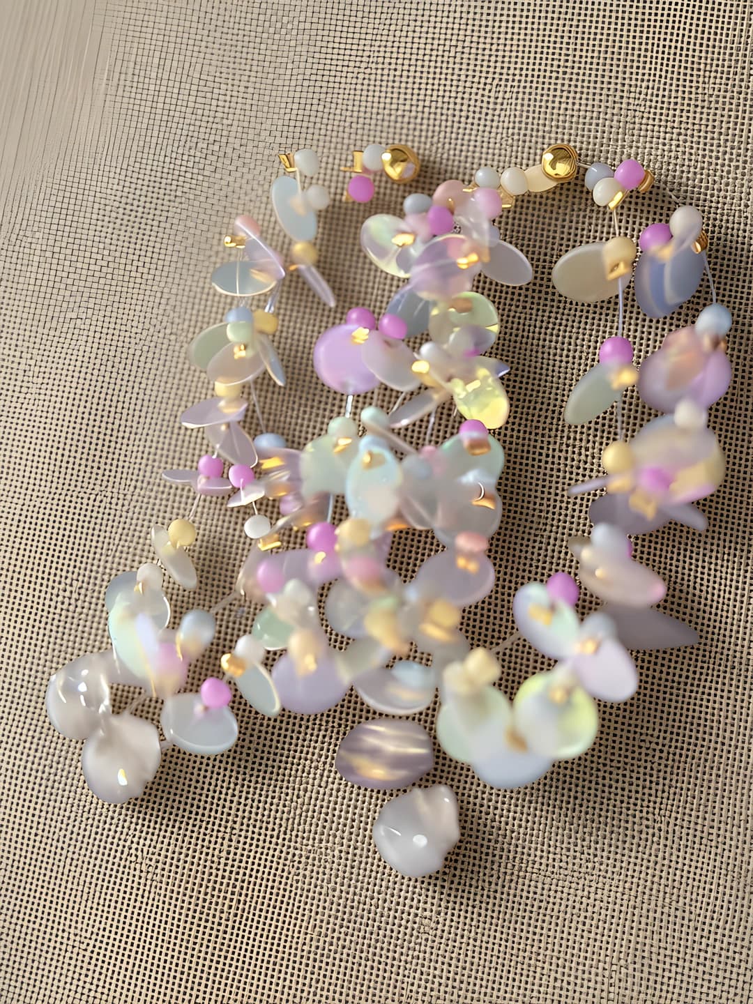 66# Silver - Multicolour sequin tassel