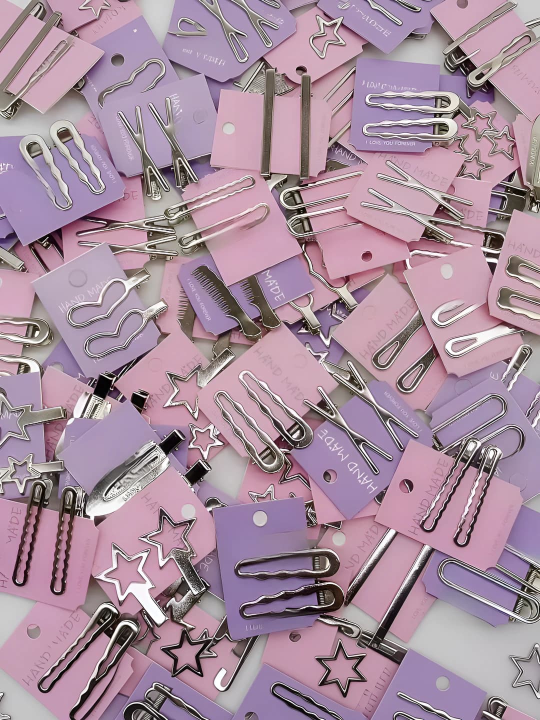 Women's metal hair clips, Korean style, with oval and line design element, for front section