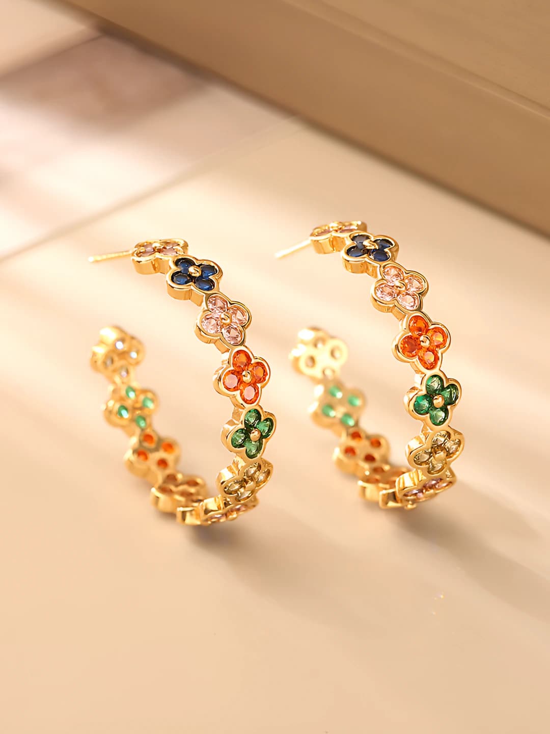 Gold Four-Leaf Studs (S925)