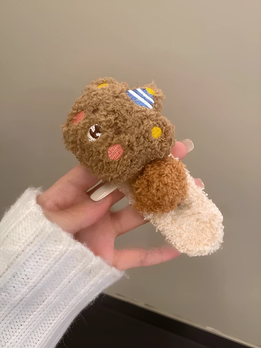 Pudding bear clip [White]