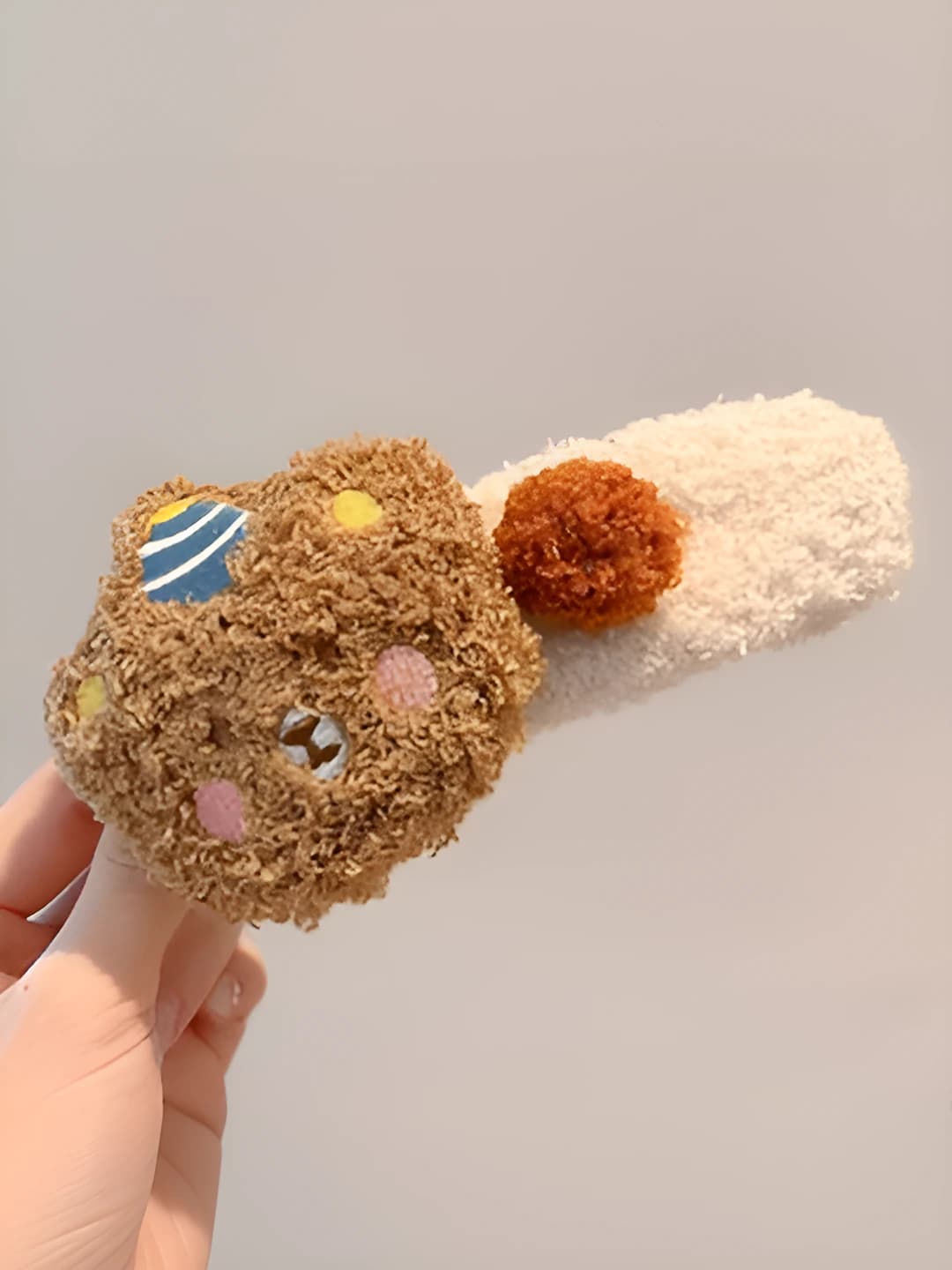 3# Brown pudding bear white clip