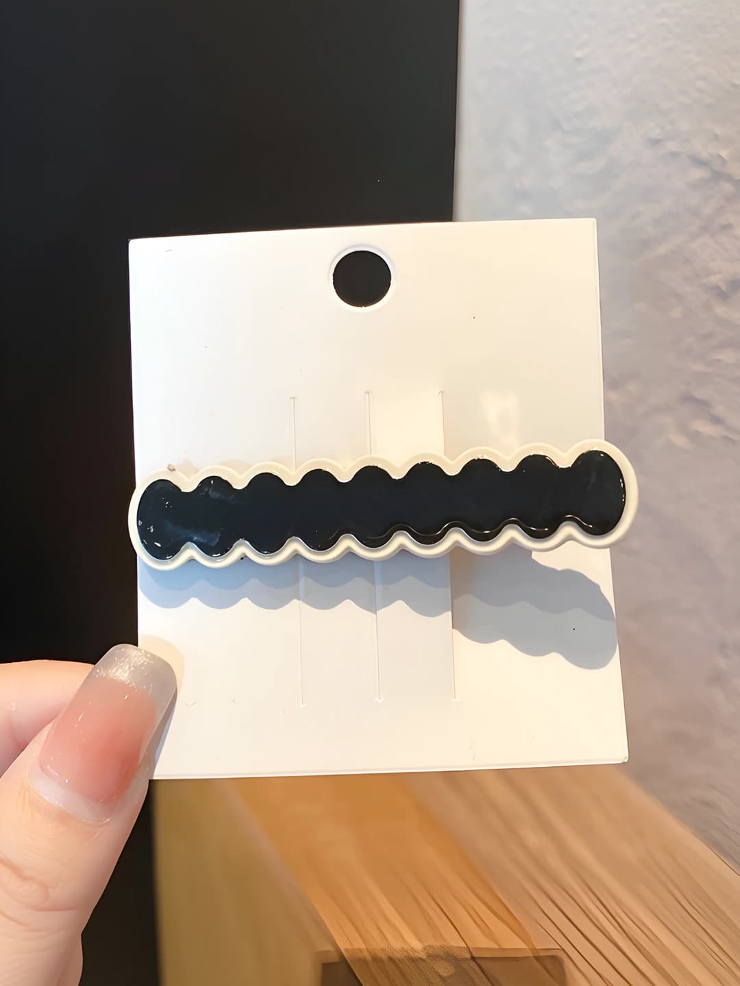 7# White wavy clip (6.5cm)