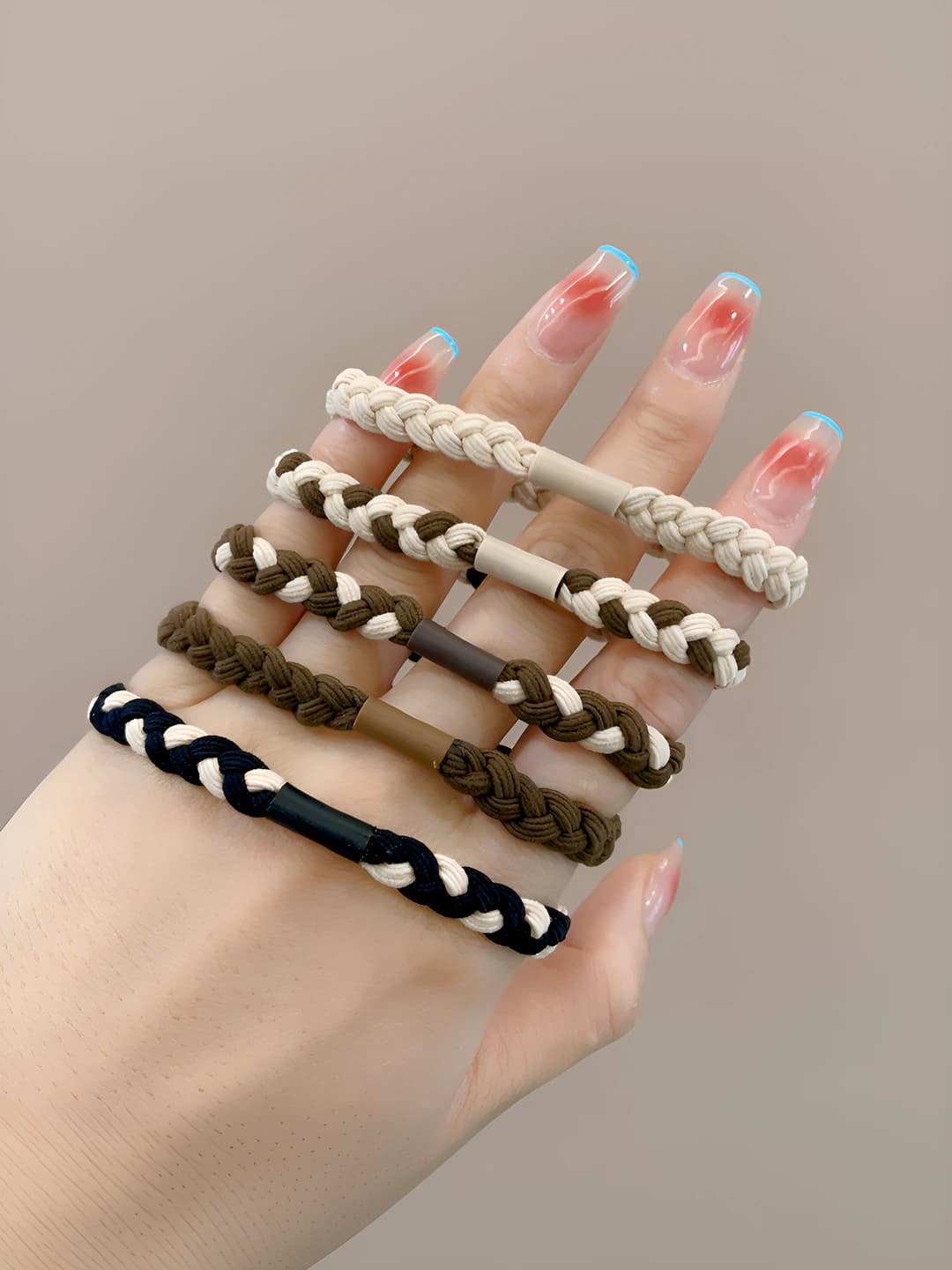 1# Mixed colors braids 5 pcs