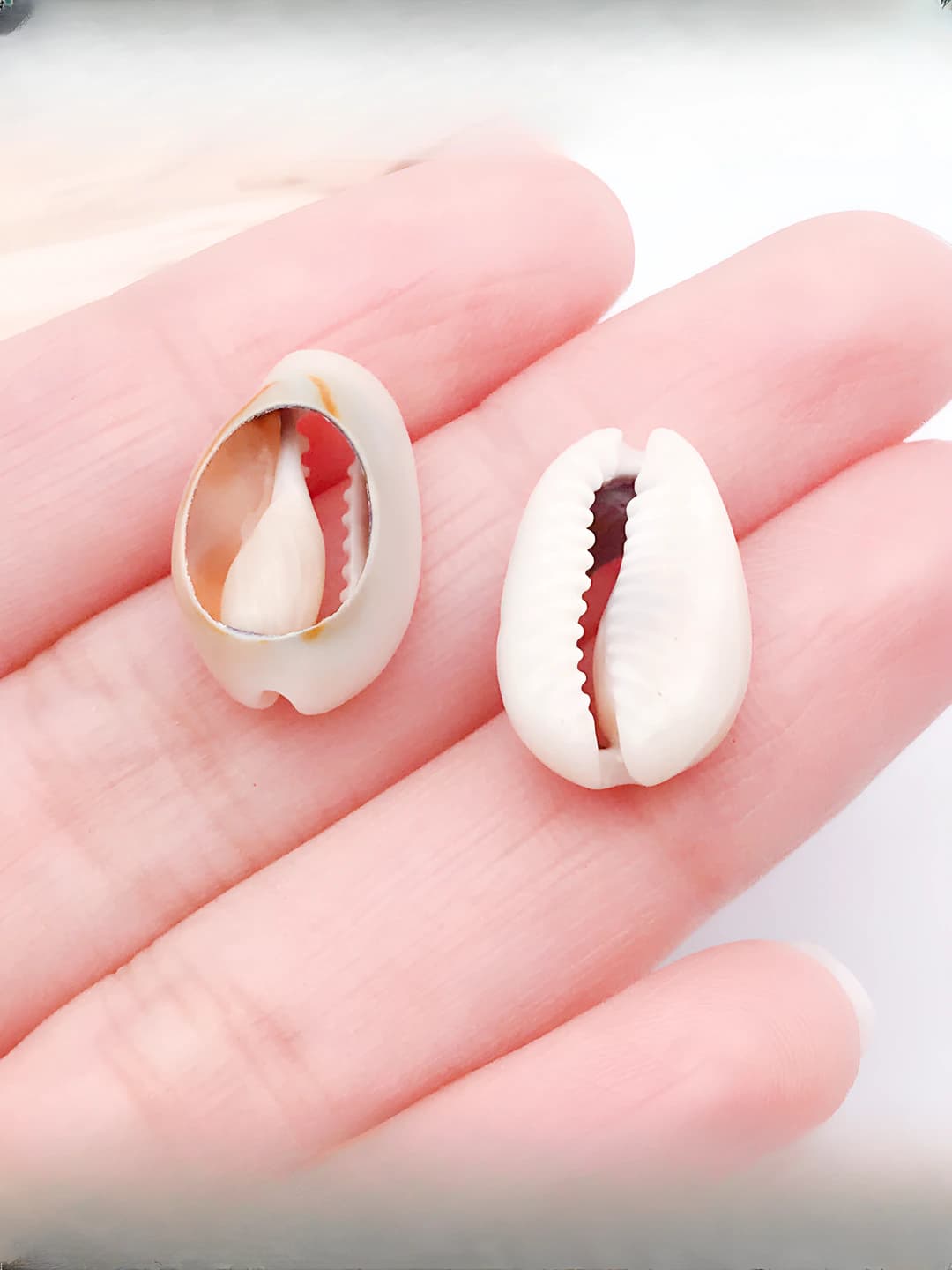 10g (14 dona) 14-16mm kulrang tabiiy qotil 16x11mm 0.69g