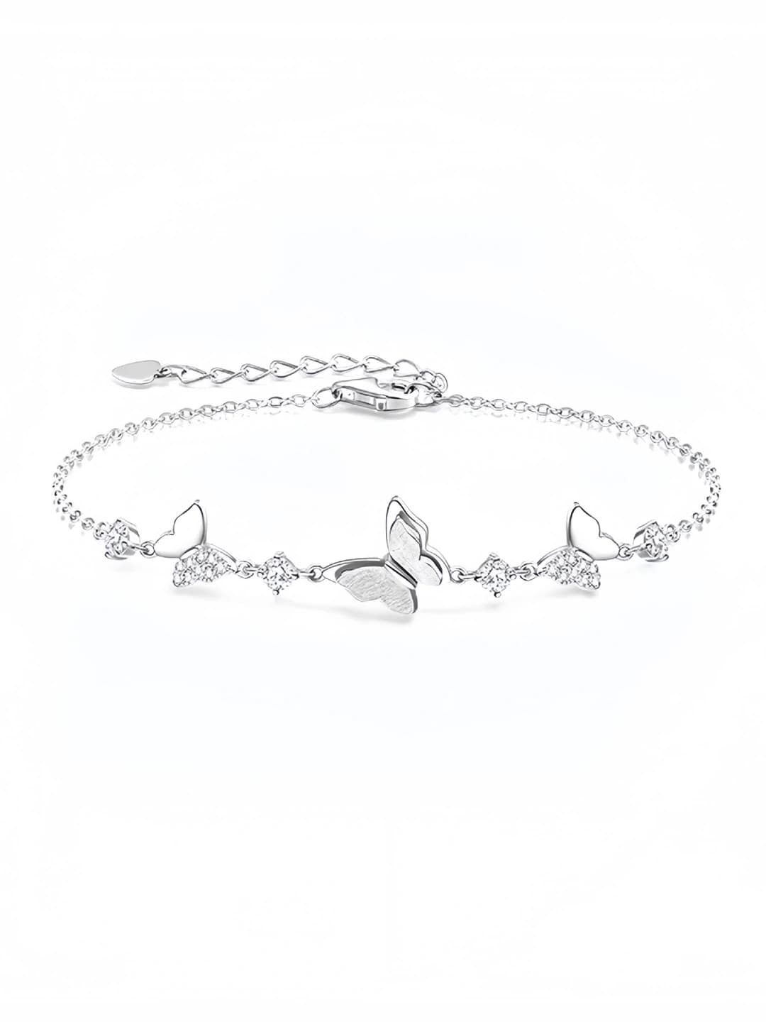 Silver Moon and Butterfly Bracelet
