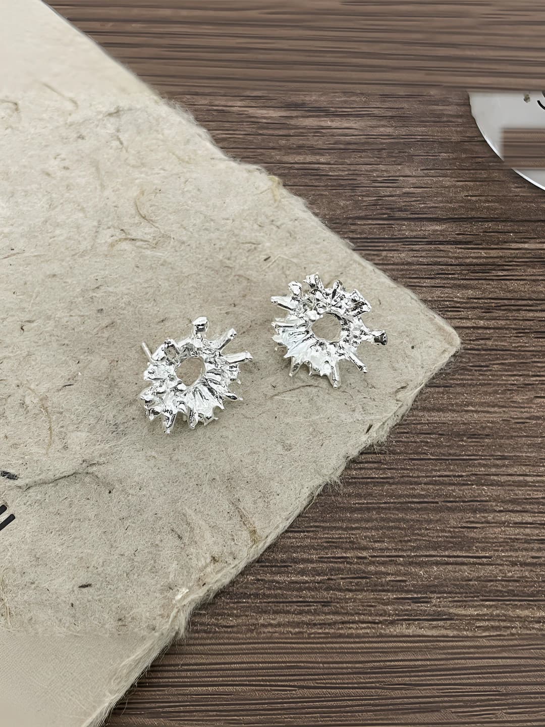1# Silver snowflake stud