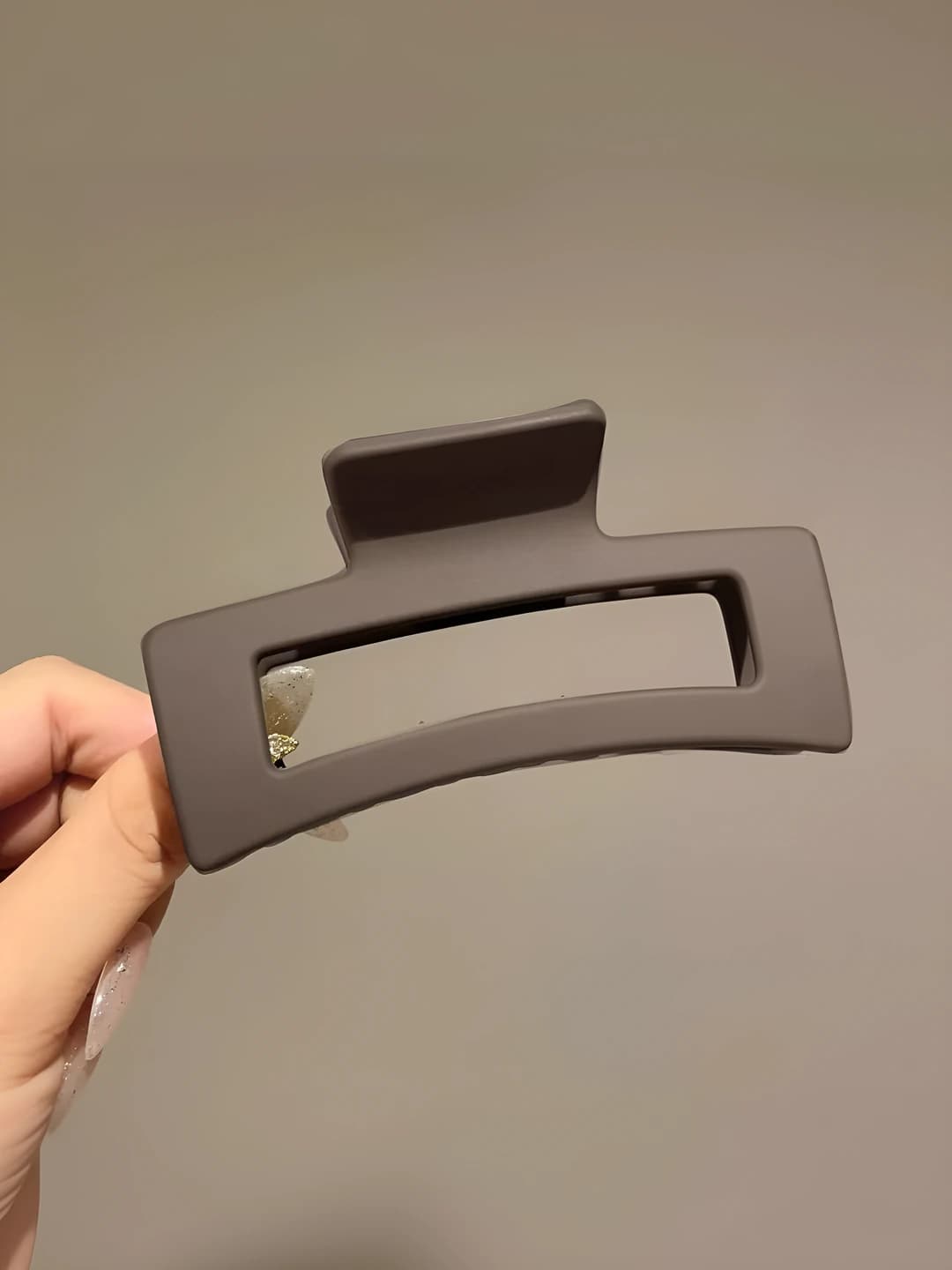 4# Dark coffee square clip 11cm