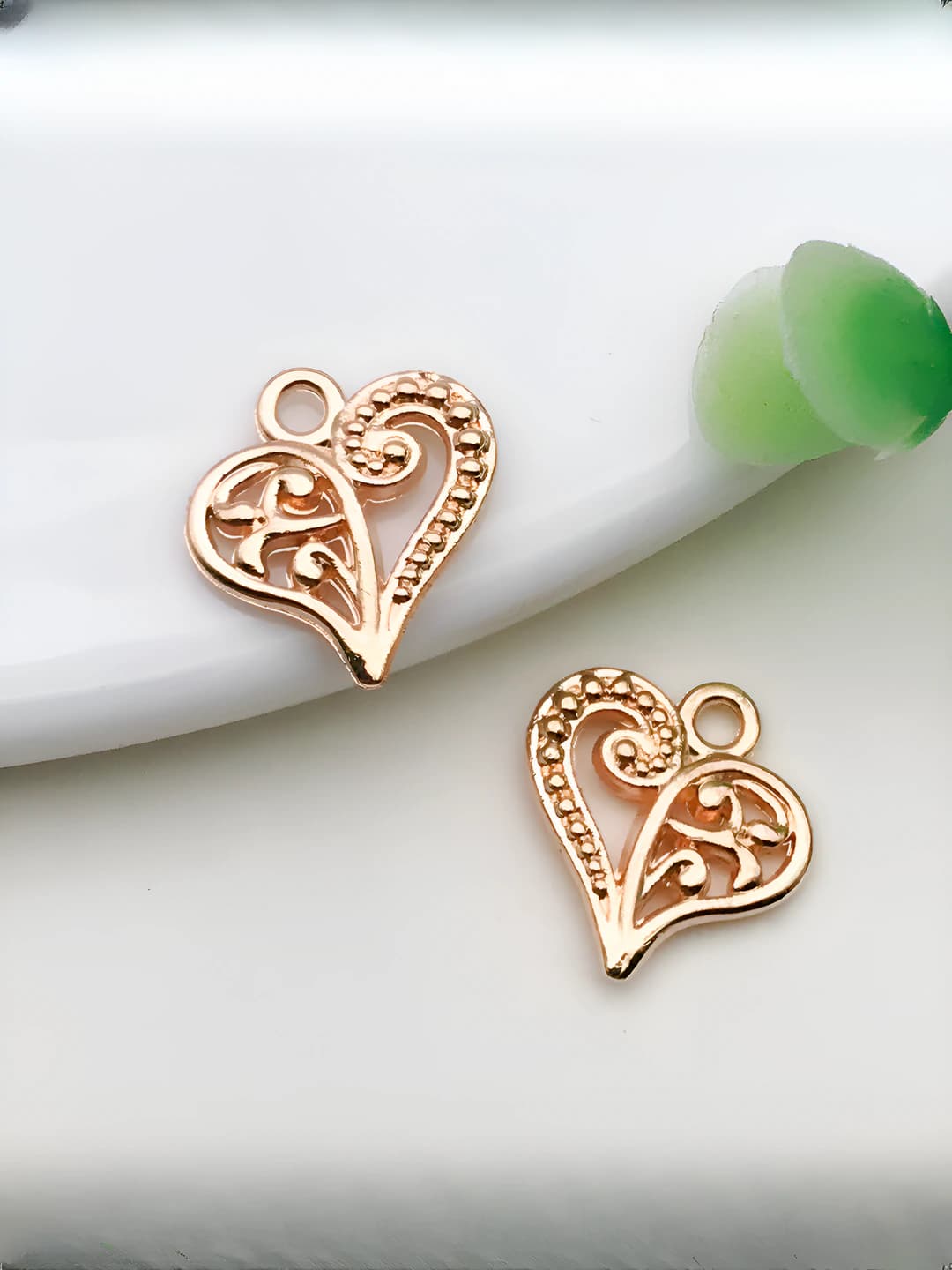 1 pc peach heart, 13.5x14mm, 0.9g