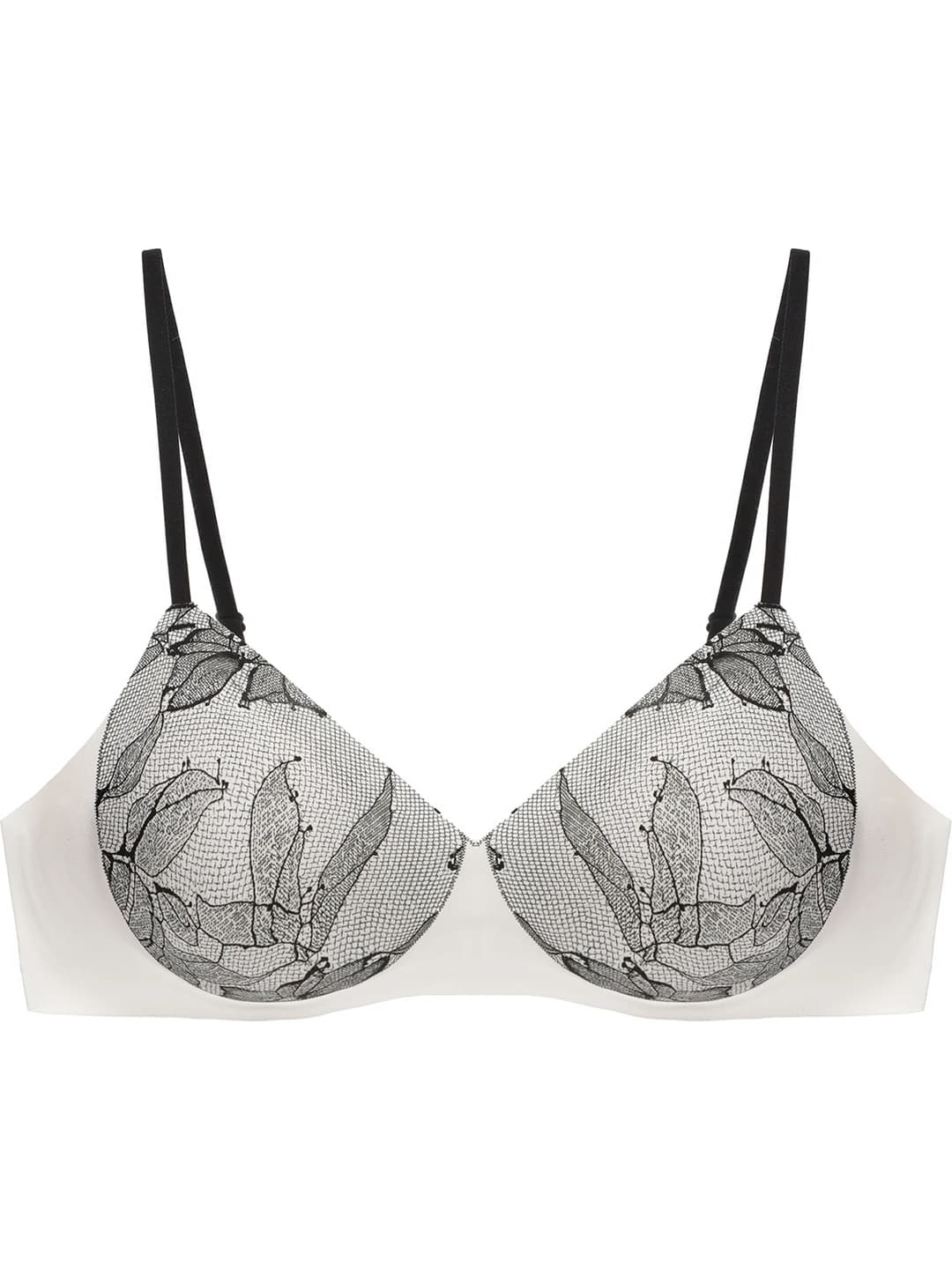 Women's thin, breathable, color-block, push-up and side-slimming bra that enlarges small bust, wireless