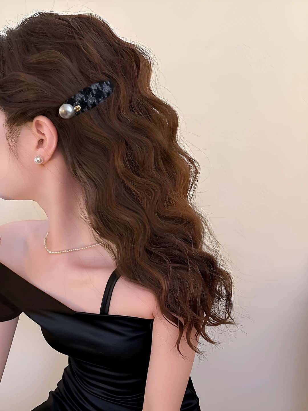 6# Серо-чёрный овальный зажим ~8cm