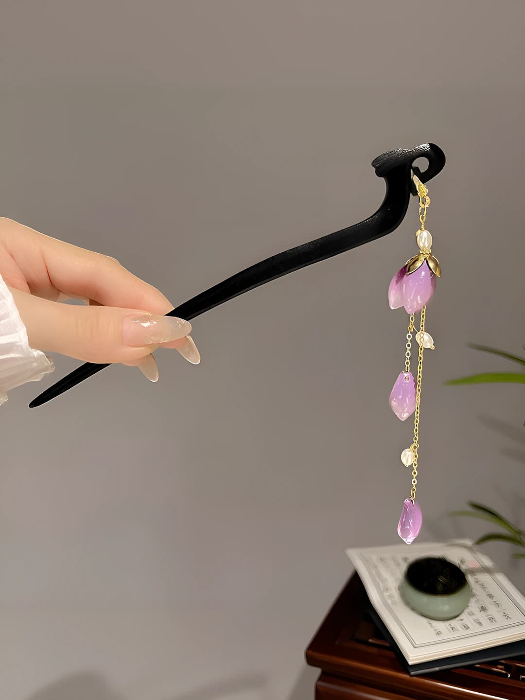 2# Purple flower pearl