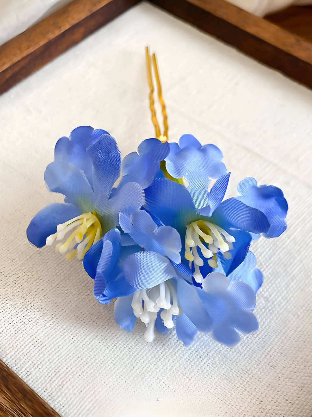 36# Hairpin - Gold-Blue (1 pc)