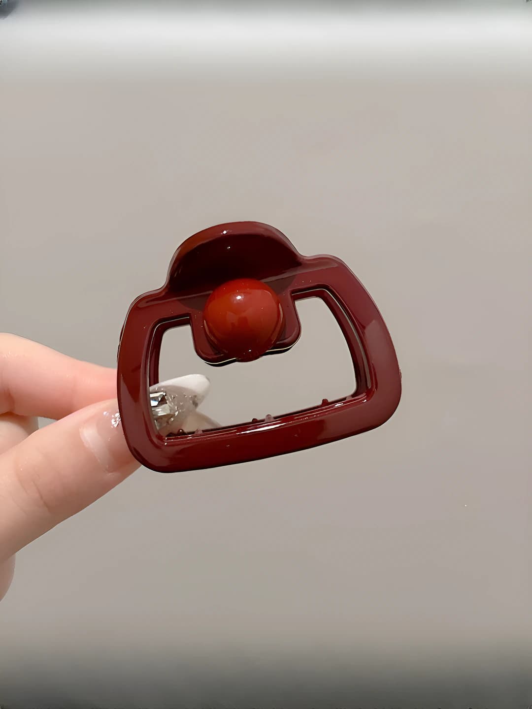 Angora red small square 5.5cm