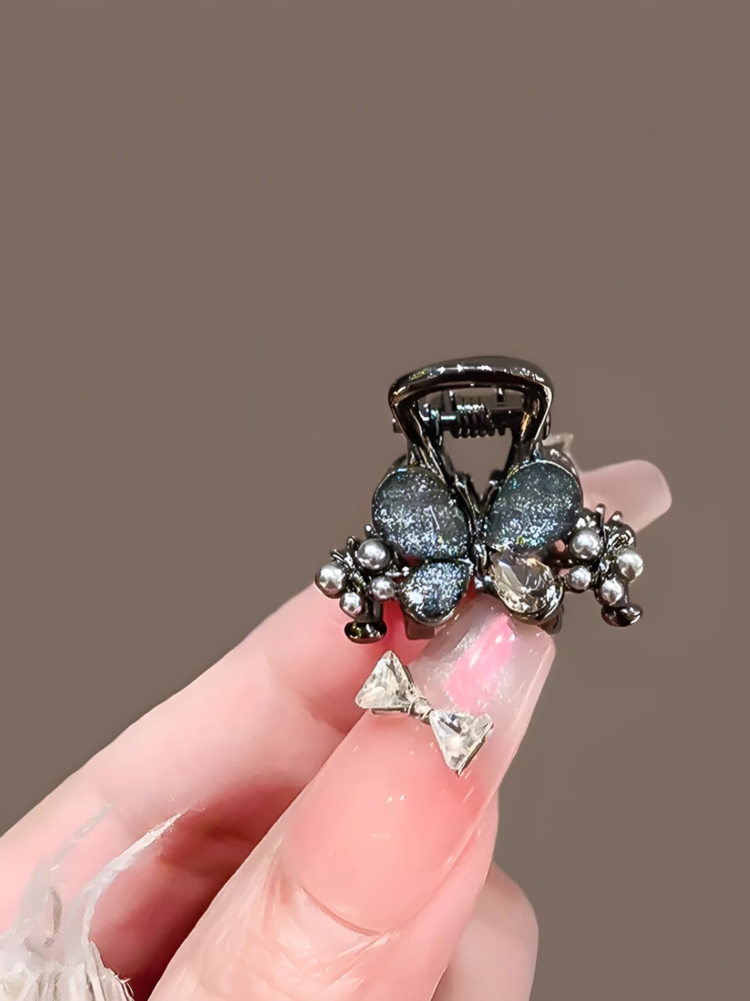 Glass butterfly small clip