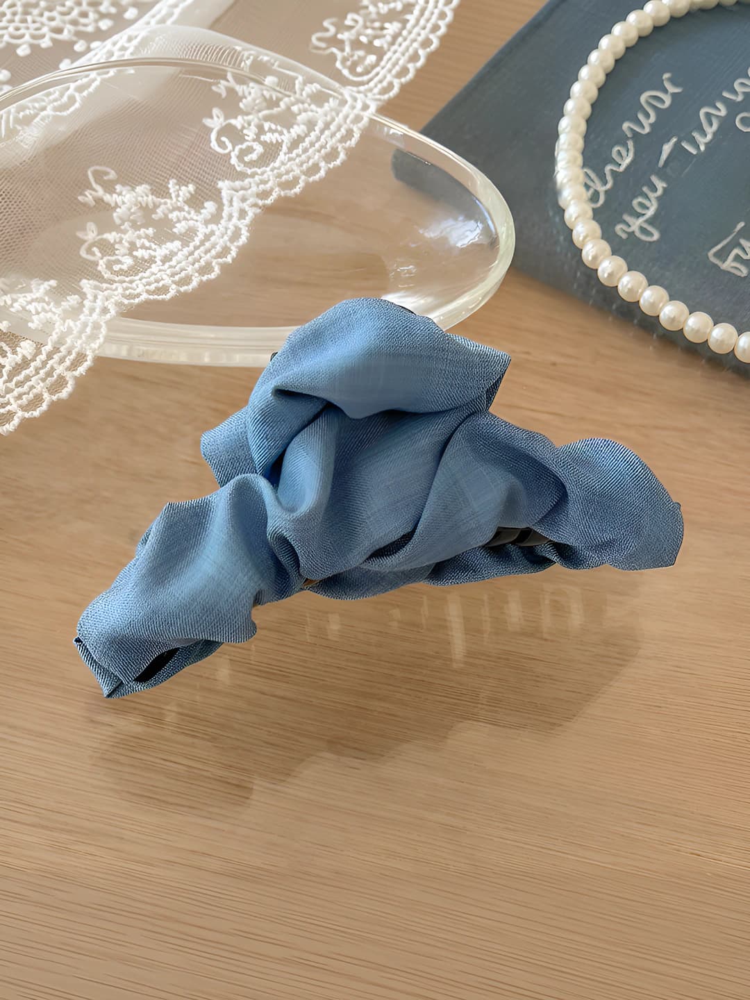 Light blue hair clip