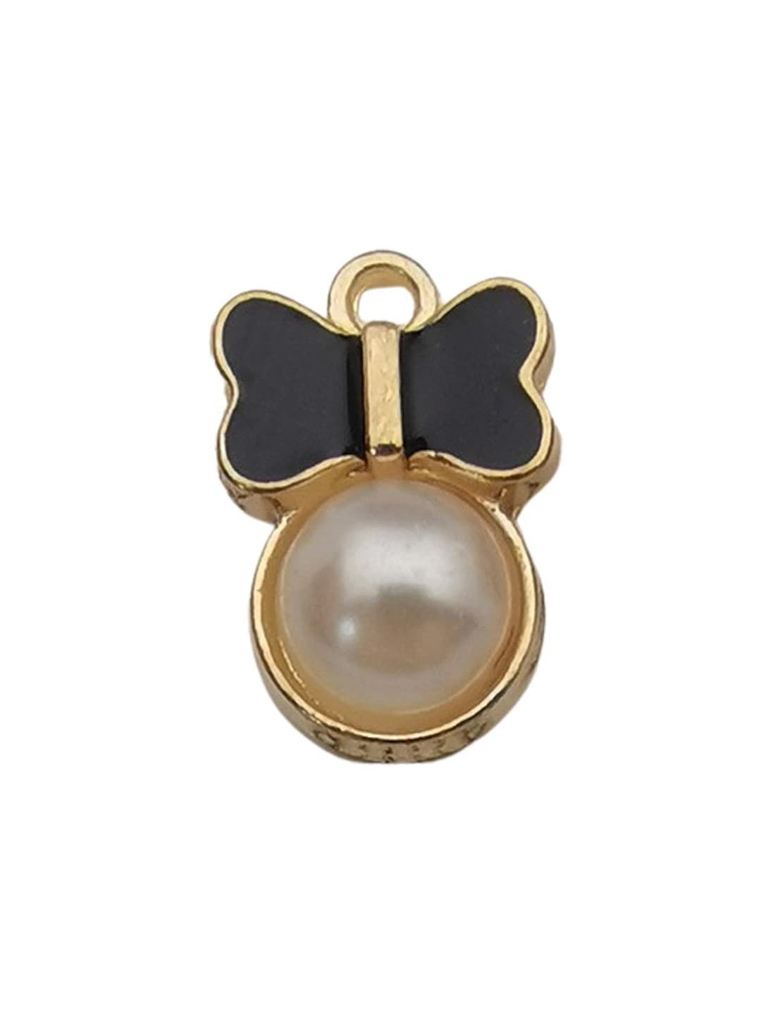 1 pc Black bow pearl 10x14.5mm-1g