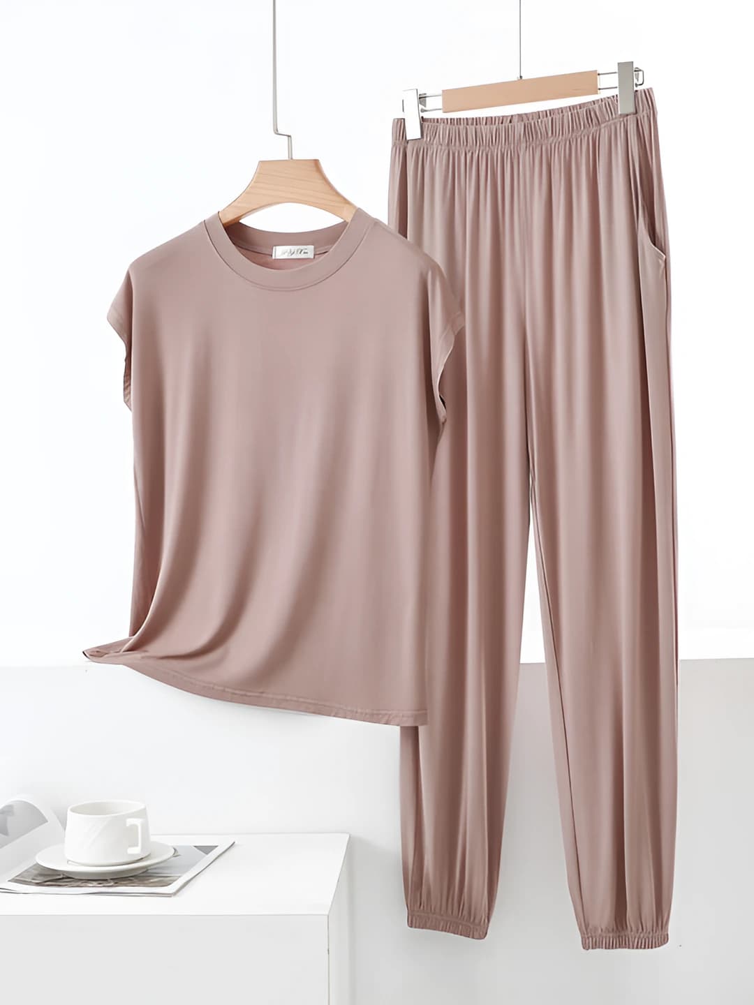 Light coffee + Light coffee pants