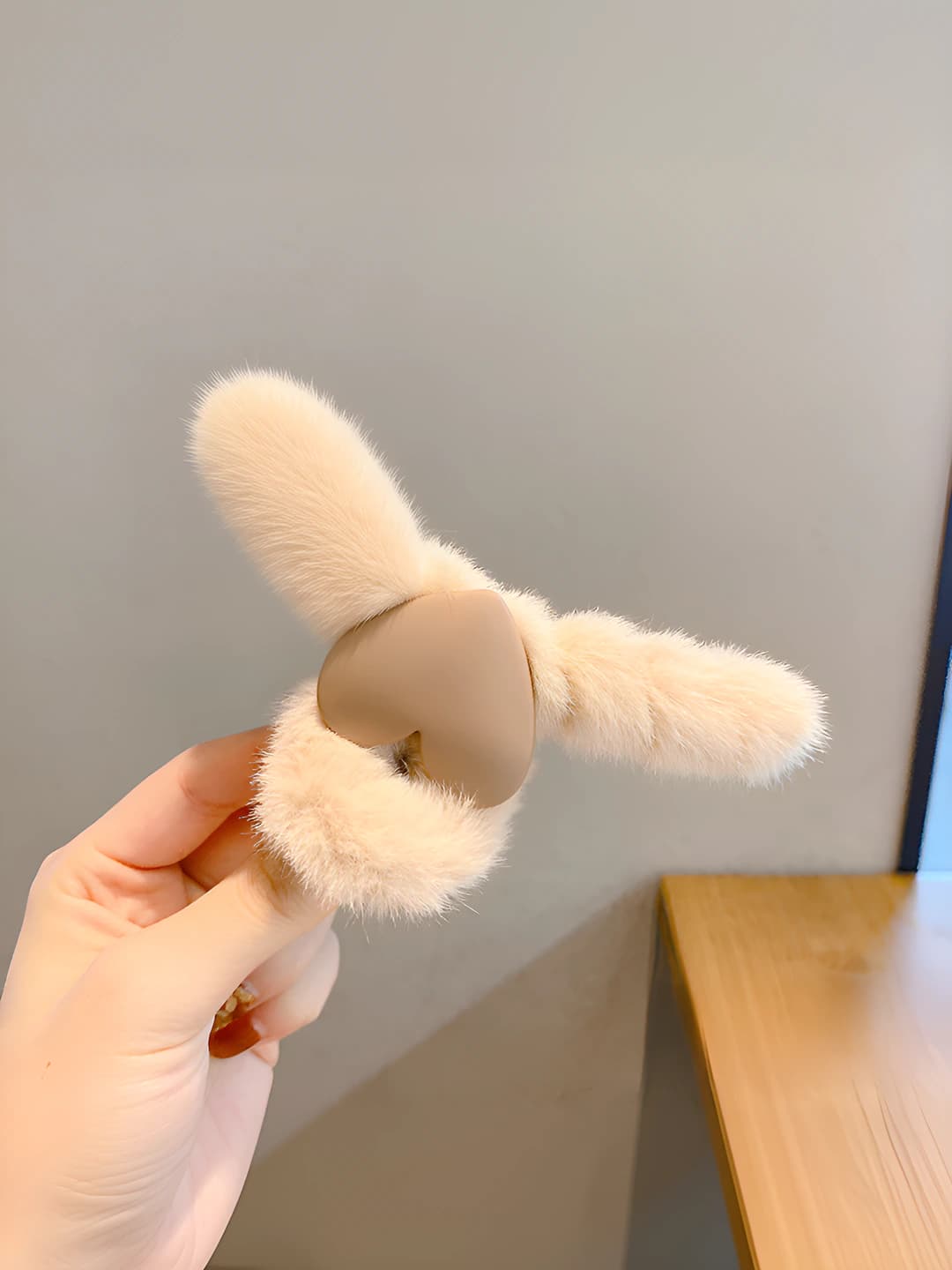 Бежево-кофейное сердце 11 см