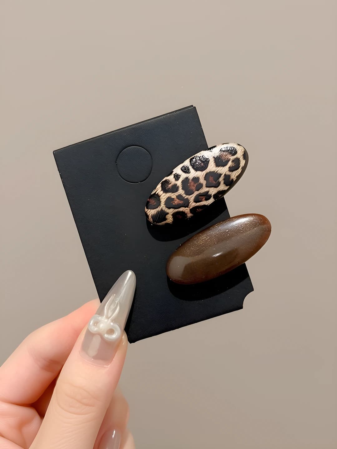 2# Кофейный леопард 2 шт - 4cm
