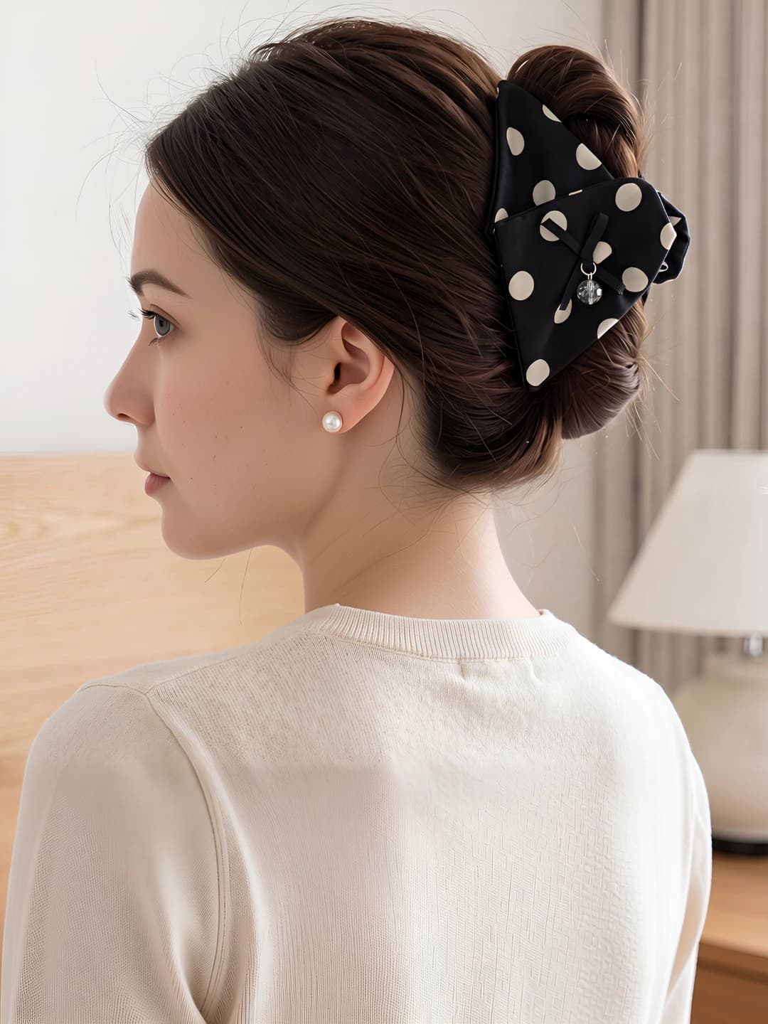 1# Black with white dots, 12 cm