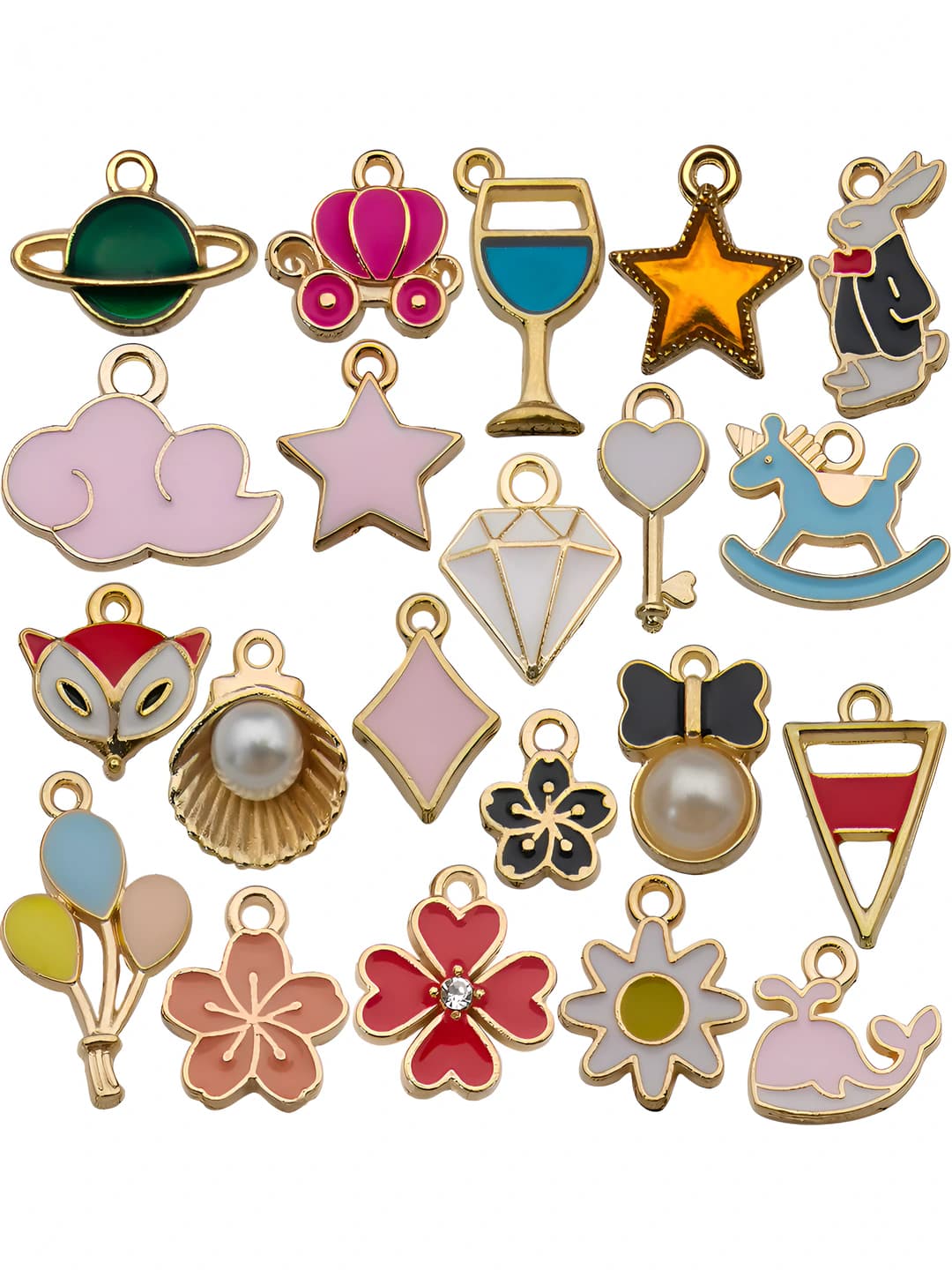 20 pc mixed enamel charm set-15.9g