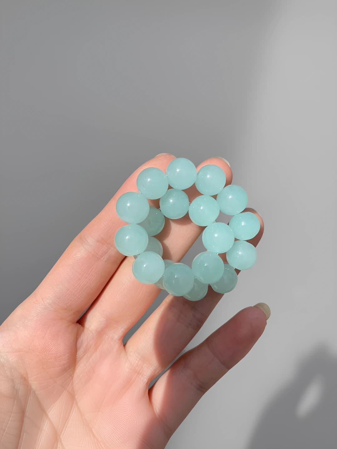 S071-[10mm маленький ледяной прозрачный синий] стекло