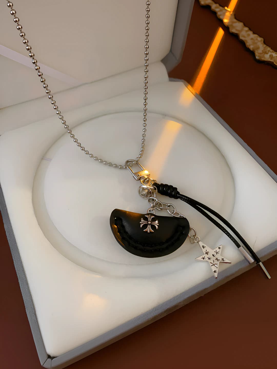26# Necklace - Black - Silver