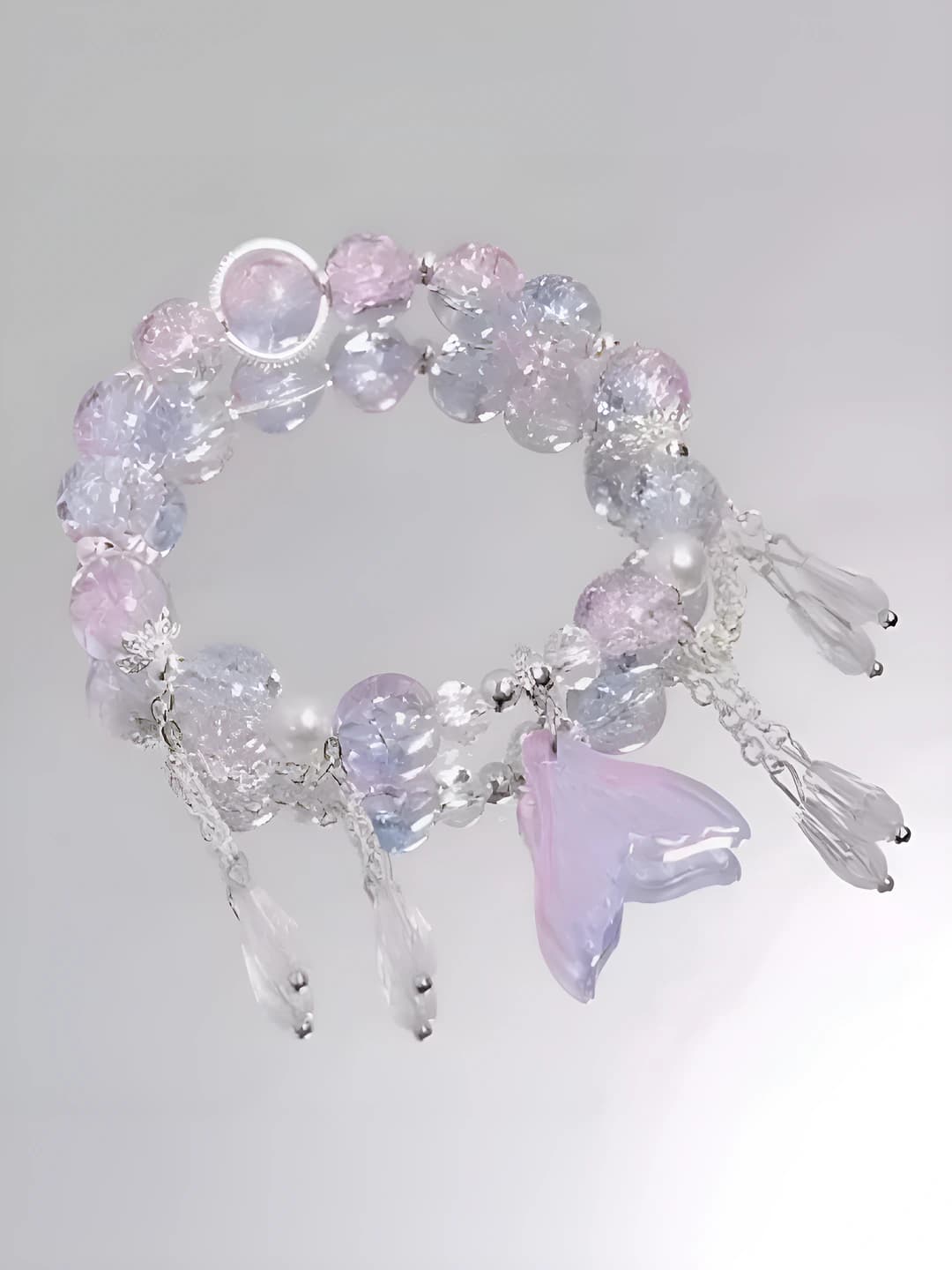 Purple mermaid crystal bracelet