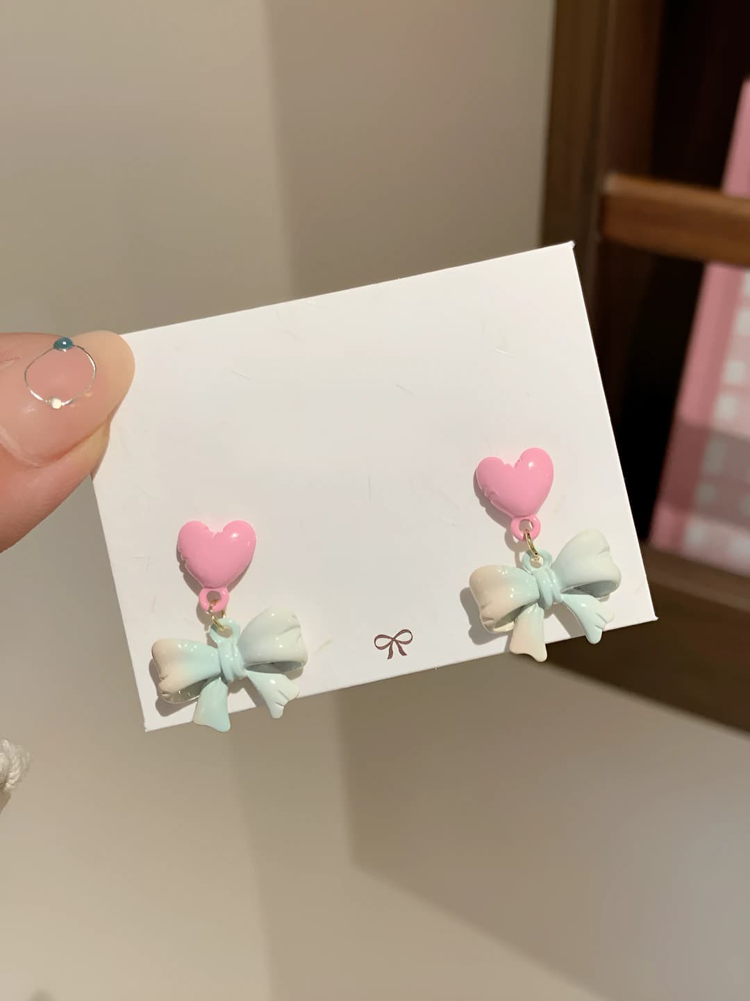 SY1 Ombré bow earrings