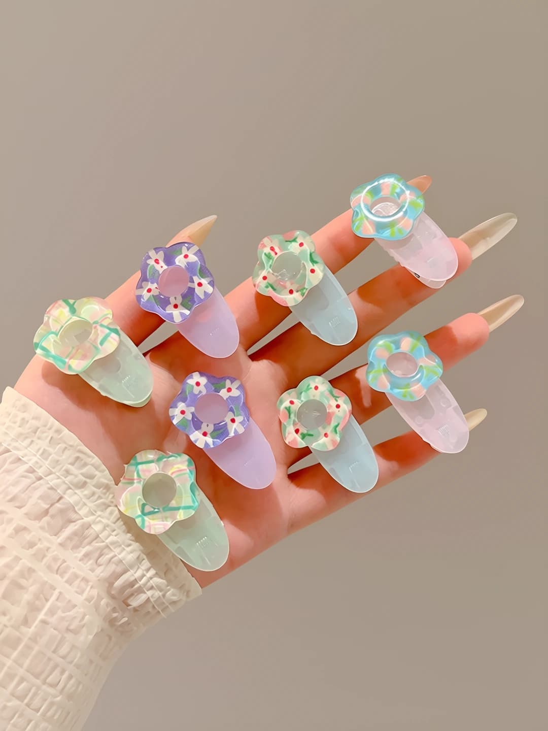20# Multicolour flower, 8 pcs