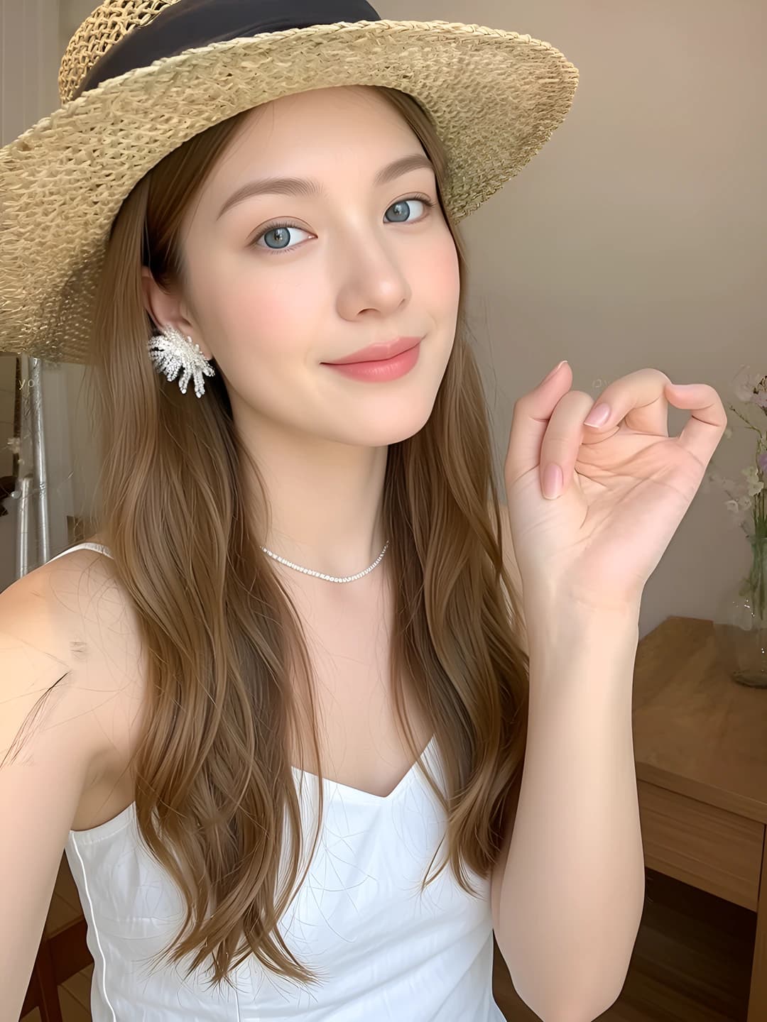 Dandelion flower earrings